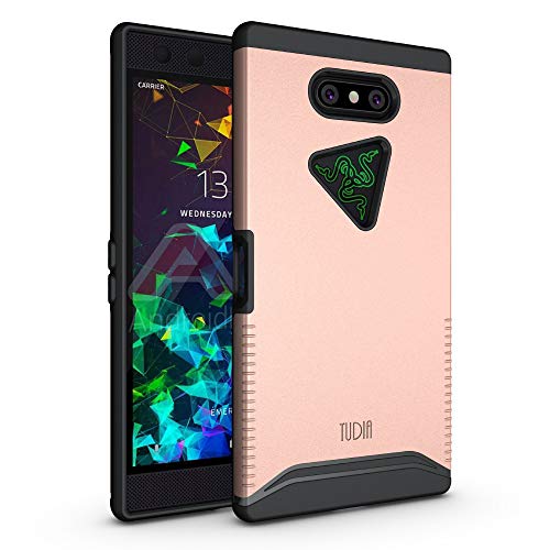 Product Cover Razer Phone 2 Case, TUDIA [Merge Series] Dual Layer Heavy Duty Extreme Drop Protection/Rugged Phone Case for Razer Phone 2 [2018] (Rose Gold)