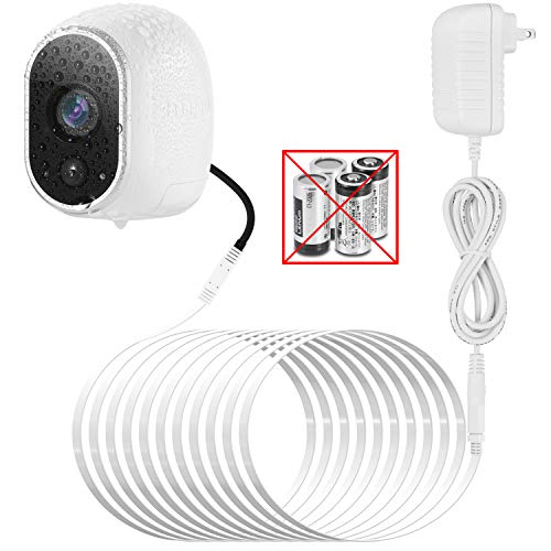 Product Cover ALERTCAM Power Adapter for Arlo Security Camera（Replace CR123A）, with 25 Feet/7.5m Weatherproof Cable, Continuously Power Your Arlo, Not Compatible with Alro Pro and Arlo 2