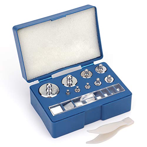 Product Cover Bekith 17 Pcs Precision Weight 10mg-100g Precision Steel Calibration Weight Kit Set with Tweezers for Digital Balance Scale, Jewellery Scale