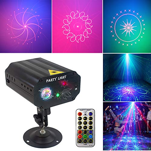 Product Cover Party Lights Dj Disco Lights, Strobe Stage Light Sound Activated Multiple Patterns Projector with Remote Control for Parties Bar Birthday Wedding Holiday Event Live Show Xmas Decorations Lights