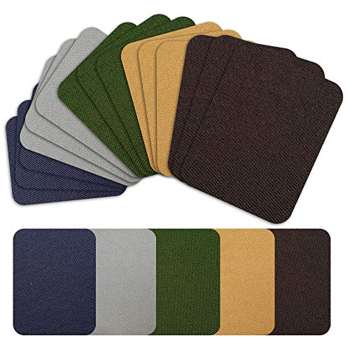 Product Cover Iron on Patches Repair Kit 20 Pieces for Fabrics Clothing Jeans,5 Colors,4.9