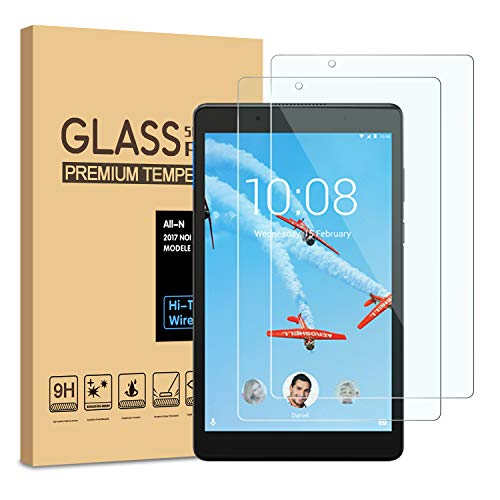 Product Cover [2-Pack] PULEN for Lenovo Tab E8 Screen Protector,HD Easy Installation Anti-Fingerprints 9H Hardness Tempered Glass for Lenovo Tab E 8 Tablet TB-8304F/TB-8304F1(8.0 Inch)