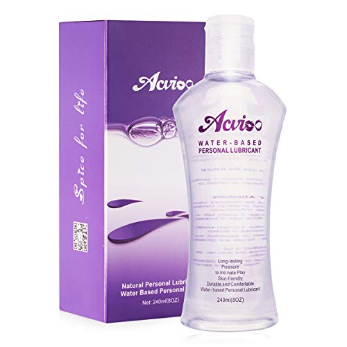 Product Cover Acvioo Water Based Personal Lubricant, Long Lasting Sex Lube for Men, Women and Couples- Lubrication Gel Without Parabens or Glycerin 8 oz