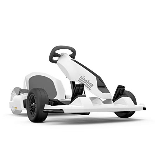 Product Cover Segway Ninebot Electric GoKart Drift Kit, Outdoor Racer Pedal Car, Ride On Toys, requires Segway miniPRO or Ninebot S (sold separately), White