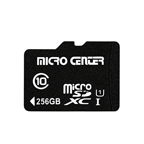 Product Cover Micro Center 256GB Micro SD Card with SD Card Adapter Class 10 Micro SDXC Flash Memory Card