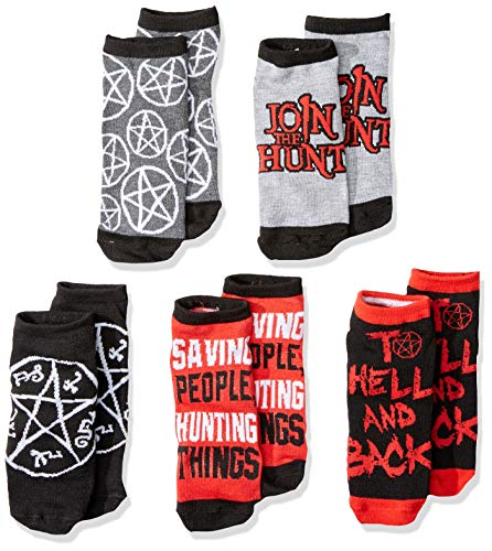 Product Cover Supernatural Winchester Brothers Join The Hunt 5 Pack Ankle Socks