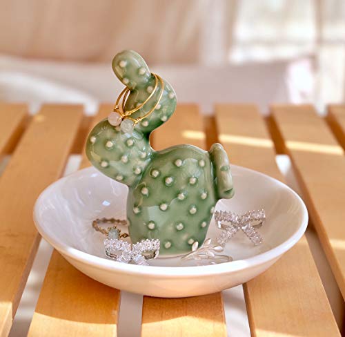 Product Cover PUDDING CABIN Cactus Ring Holder Dish for Jewelry, Ring Holders Organizer Display for Home Decor and Birthday Wedding Festival Gifts for Mom, Aunt, Friends, Girlfriend