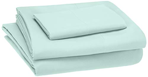 Product Cover AmazonBasics Kid's Sheet Set - Soft, Easy-Wash Microfiber - Twin, Light Jade Green