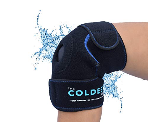 Product Cover The Coldest Knee Ice Pack Wrap, Hot and Cold Therapy - Reusable Compression Best for Meniscus Tear, Injury Recovery, Bursitis Pain Recovery, Sprains, Swelling and Rheumatoid Arthritis (Knee Ice Pack)