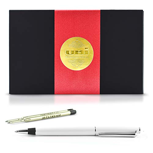 Product Cover uni JETSTREAM PRIME TWIST - Includes one pen + two Parker Style refills (SXR-600-07) in Exclusive uni Gift Box (Pearl White)