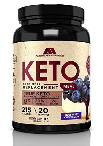 Product Cover Keto Meal Replacement, 20 Servings, 215 Calories, 75% F,20% p, 5% c (20 Servings) (Blueberry Cheesecake)