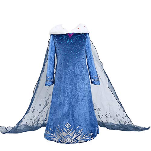 Product Cover Lovely Mermaid Snow Princess Dress Crown Adventure Costume Fancy Long Sleeve Girls Kids