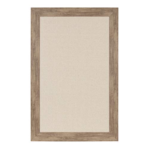 Product Cover DesignOvation Beatrice Framed Oversized Linen Fabric Pinboard, 29.5x45.5, Rustic Brown