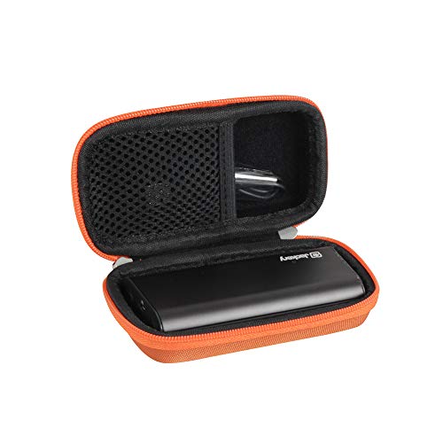 Product Cover Hermitshell Protective Hard Travel Case Fits Portable Charger Jackery Bolt 6000 mAh Power Bank (Orange)