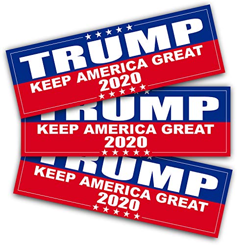 Product Cover Anley 9 X 3 inch Trump 2020 Keep America Great Decal - Car and Truck Reflective Bumper Stickers - 2020 United States Presidential Election (3 Pack)