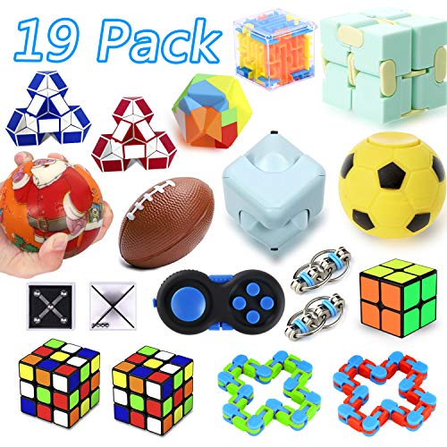 Product Cover 25 Pack Sensory Fidget Toys Set, Party Favor Christmas Toy Assortment, Birthday Party, School Classroom Rewards, Carnival Prizes, Pinata Fillers and Goodie Bags Fillers for ADHD Autism Stress Anxiety