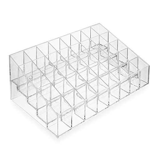 Product Cover Casafield 40 Slot Acrylic Lipstick & Makeup Organizer - Cosmetic Display Case - Clear