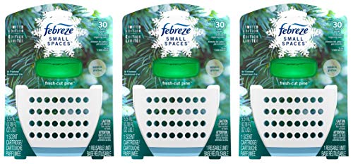 Product Cover Febreze Small Spaces Air Freshener - Holiday Collection 2018 - Fresh-Cut Pine - Net Wt. 0.18 FL OZ (5.5 mL) Per Package - Pack of 3 Packages