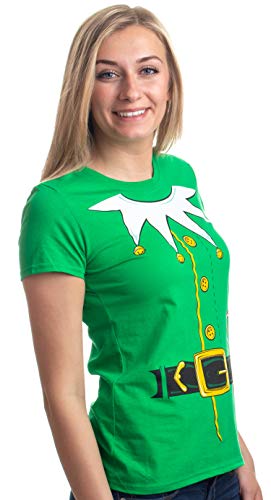 Product Cover Santa's Elf Costume | Jumbo Print Novelty Christmas Holiday Humor Ladies T-Shirt