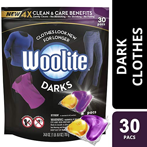 Product Cover Woolite Darks Pacs, Laundry Detergent Pacs, 30 Count, for Standard and HE Washers