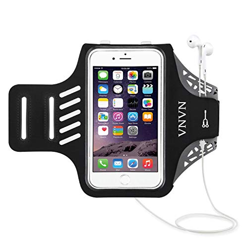 Product Cover VNVN Water Resistant Sports Armband Arm Case Holder Compatible-iPhone Xs Max/8/7/6/6S Plus, Compatible-Galaxy S9/S8/S6/S5, S9 Plus, S8 Plus, Note 4 Bundle - Adjustable Reflective Velcro Workout Band
