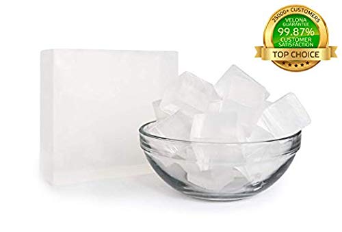 Product Cover 100% ORGANIC ULTRA CLEAR TRANSPARENT GLYCERIN Soap Base by Velona | Melt & Pour all Natural Bar For The Best Result | Size: 5 lb