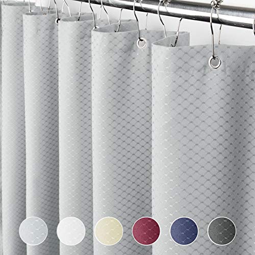 Product Cover Eforcurtain 36 by 72Inch Waffle Shower Curtain for Hotel, Waterproof Bathroom Curtain Fabric, Grey