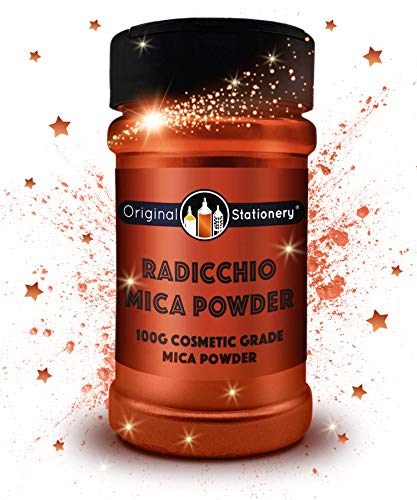 Product Cover Mica Powder - 3.5 oz / 100 g [HUGE x3-5 THE SIZE OF OUR COMPETITORS] Cosmetic Grade - True Colors - Beautiful Mica for Slime, Soap Making, Bath Bombs, Make-up, Nails, Holiday Crafts (Radicchio)
