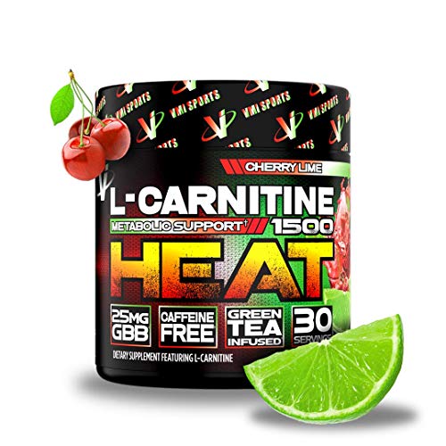 Product Cover VMI Sports L-Carnitine 1500 Heat Powder, Extreme Fat Burner & Thermogenic Weight Loss Support, Improve Energy, Sweat & Fat Metabolism, Caffeine Free, Fat Burner for Men & Women, Cherry Lime 30sv