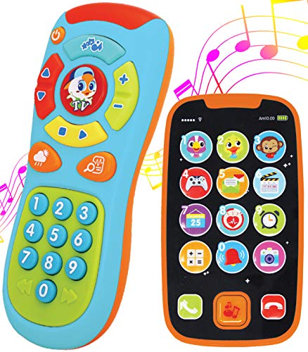Product Cover JOYIN My Learning Remote and Phone Bundle with Music, Fun, Smartphone Toys for Baby, Infants, Kids, Boys or Girls Birthday Gifts, Holiday Stocking Stuffers Present