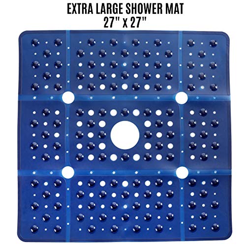 Product Cover SlipX Solutions Extra Large Square Shower Mat Provides 65% More Coverage & Non-Slip Traction (27