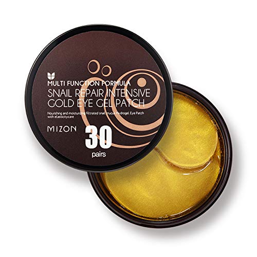 Product Cover Mizon Under Eye Patches 24K Gold Snail Eye Treatment Mask Reduces Wrinkles and Puffiness Lightens Dark Circles, Hydrogel Eye Patches, Under Eye Bags Treatment, Eye Mask for Puffy Eyes (30 pairs, 60ea)
