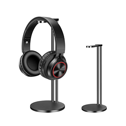Product Cover EletecPro Headphone Stand Holder,Universal Aluminum Alloy Gaming Headset earphone Holder Table Desk Display Rack Hanger Orgnizer Support For All Headphone Sizes (Black)