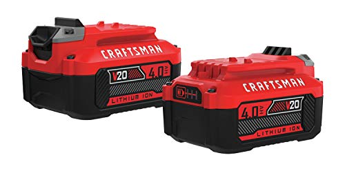 Product Cover CRAFTSMAN 20V MAX* Lithium Ion Battery, 4.0-Amp Hour, 2 Pack (CMCB204-2)
