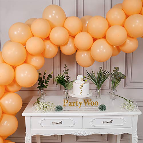 Product Cover PartyWoo Peach Balloons, 80 pcs 10 In Peach Color Balloons, Peach Latex Balloons, Balloon Peach, Peach Matte Balloons for Peach Bridal Shower, Peach Baby Shower, Peach Birthday, Peach Party Decoration