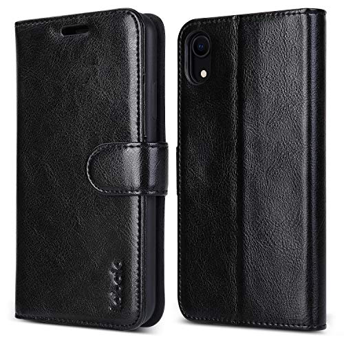 Product Cover labato iPhone XR Wallet Case, Leather iPhone XR Case with Credit Card Holder Slot Magnetic Closure Shockproof Flip Stand Case Cover Support Wireless Charging for Apple iPhone XR 6.1 inch Black