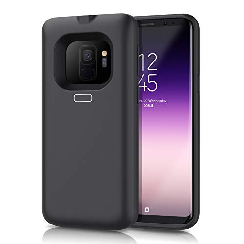 Product Cover Feob Battery Case for Galaxy S9, 5500mAh Rechargeable Portable Charger Case Extended Battery Pack for Samsung Galaxy S9 Protective Charging Case for Galaxy S9 (5.8 inch) -Black
