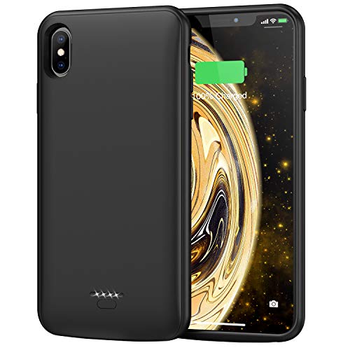 Product Cover Lonlif Battery Case for iPhone Xs Max, 5000mAh Portable Protective Charging Case Compatible with iPhone Xs Max (6.5 inch) Rechargeable Extended Battery Charger Case (Black)