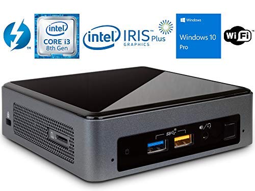 Product Cover Intel NUC NUC8i3BEK Mini PC/HTPC, Intel Dual-Core i3-8109U Upto 3.6GHz, 8GB DDR4, 256GB m.2 SSD, WiFi, Bluetooth, Thunderbolt 3, 4k Support, Dual Monitor Capable, Windows 10 Pro (8GB Ram + 256GB SSD)