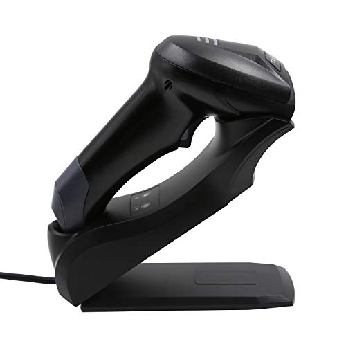 Product Cover TEEMI QR Bluetooth Barcode Scanner with Wall Mountable USB Cradle and Receiver, 1D 2D Wireless CMOS Screen Scanning PDF417 Data Matrix Stable Bluetooth 5.0 Connection
