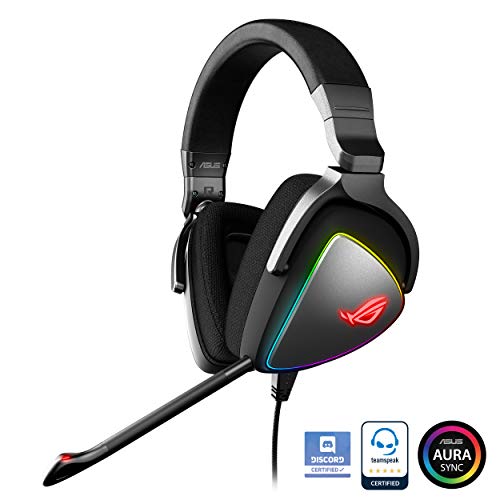 Product Cover ASUS ROG DELTA USB-C Gaming Headset for PC, Mac, PlayStation 4, Teamspeak, and Discord with Hi-Res ESS Quad-DAC, Digital Microphone, and Aura Sync RGB Lighting