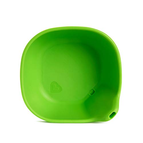 Product Cover Munchkin Last Drop Silicone Toddler Bowl with Built-In Straw, Green