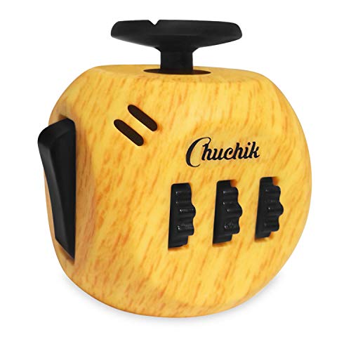 Product Cover CHUCHIK Fidget Cube Toys. Prime Desk Toy, Reduce Anxiety and Stress Relief for Autism, Add, ADHD & OCD (Wooden)