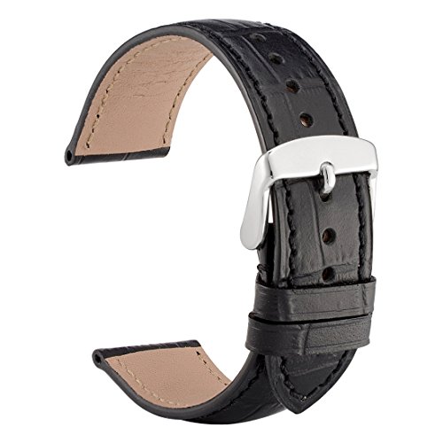 Product Cover WOCCI 18mm 19mm 20mm 21mm 22mm Alligator Embossed Leather Watch Band, Replacement Strap for Men or Women