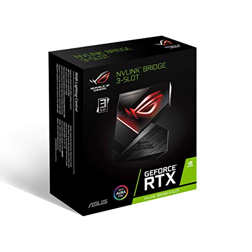 Product Cover ASUS ROG GeForce RTX Nvlink Bridge with Aura Sync RGB 3 Slot Graphic Cards ROG-NVLINK-3