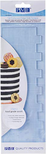 Product Cover PME PS61 Tall Patterned Edge Side Scraper for Cake Decorating-Stripes Acrylic 10, Transparent