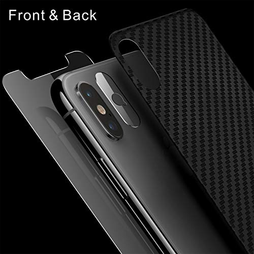 Product Cover EXCPDT iPhone Xs Max Front Back Screen Protector, Tempered Glass Screen Protectors HD Clear Anti Fingerprint Scratch Textured Back Screen Protector Film Compatible iPhone Xs Max 6.5 inch