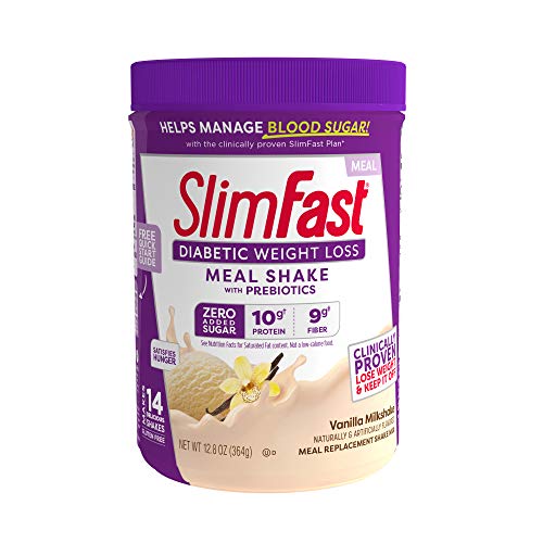 Product Cover Slimfast Diabetic Weight Loss, Vanilla Milkshake Mix-10g Of Protein-12.8oz