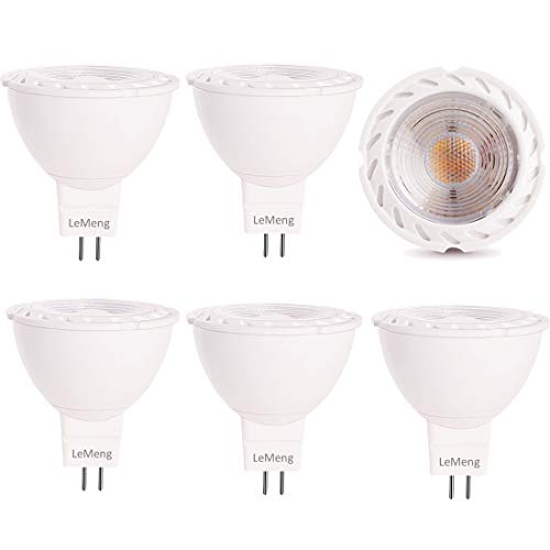 Product Cover LeMeng MR16 LED Light Bulb，Non-Dimmable 6 Watts 480Lm 2700K Warm White,36 Degree AC/DC12V,35-50W Halogen MR 16 Bulb Equivalent,GU5.3 Bi-pin Base Outdoor Landscape Path Recessed/Track Lights-6 Pack