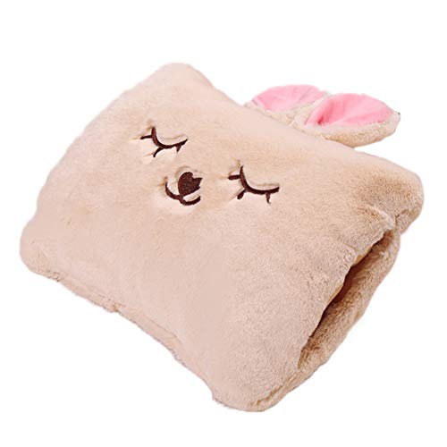 Product Cover Milkycat Cute Hot Water Bottle，Portable Rechargeable Electric Hot Water Bag，Plush Bunny Hand Warmer（Winter Expressive Gift，Beige Rabbit）
